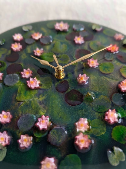 Lotus ponds Wall Clock – Natural Elegance Meets Modern Design