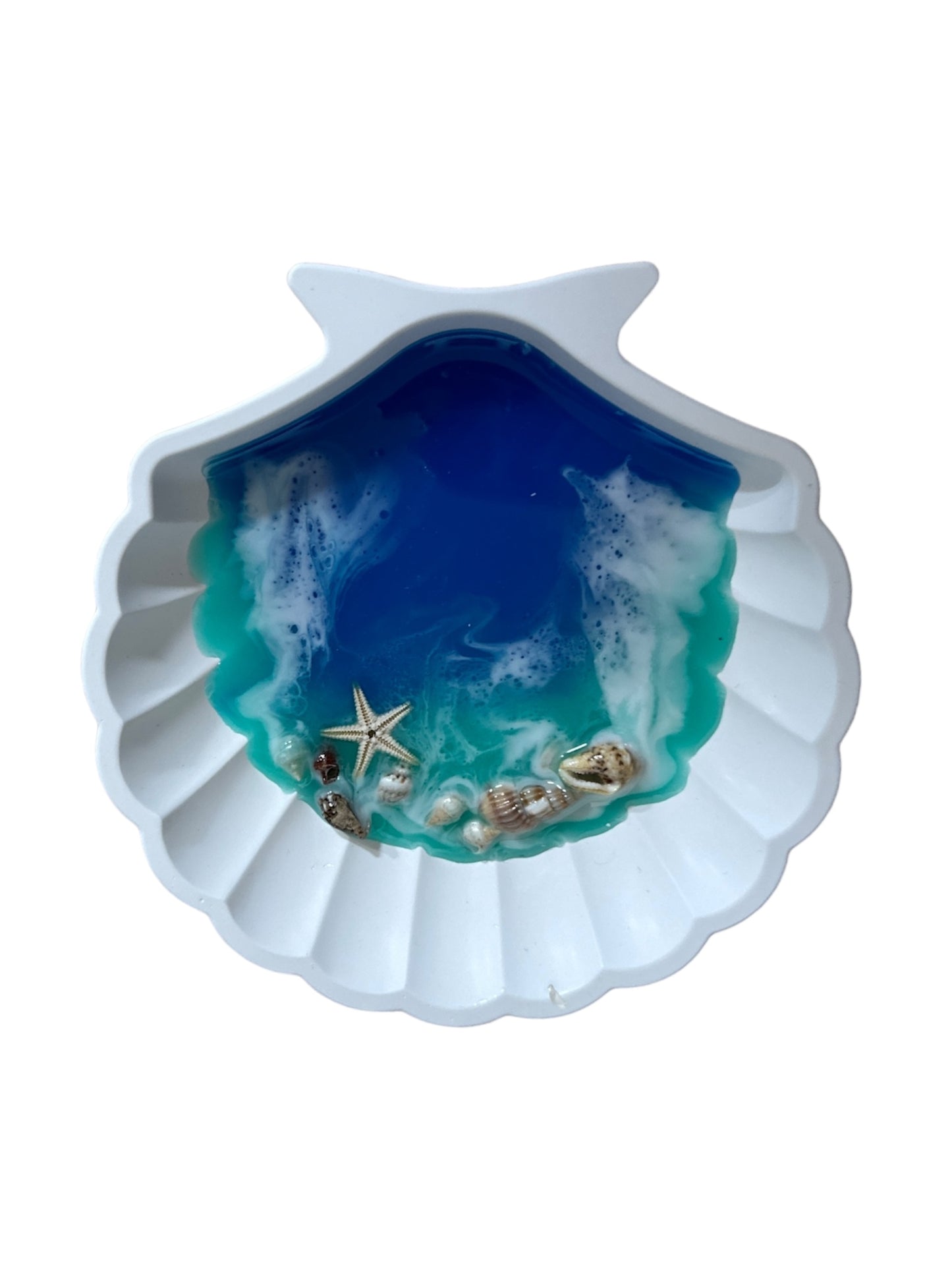 Ocean Breeze Seashell Jewelry Dish | Handmade Coastal Decor Ring Holder | Gift for Her