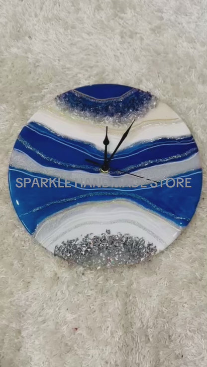 Geode Wall Clock – Natural Elegance Meets Modern Design